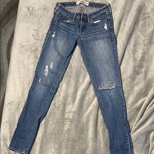 Women's Blue Distressed Jeans